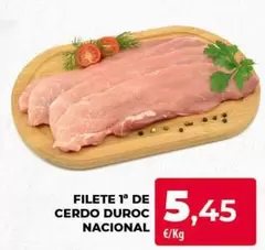 duroc - Filete 1o De Cerdo Duroc Nacional