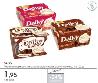 Dalky - Postre De Fresa Con Nata, Chocolate Y Nata, Duo Chocolate