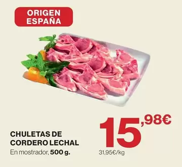 origen - Chuletas De Cordero Lechal