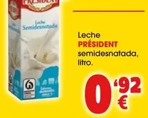 Président - Leche Semidesnatada