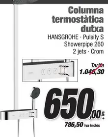 Hansgrohe - Columna Termostatica Dutxa