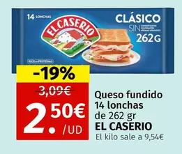El Caserío - Queso Fundido 14 Lonchas