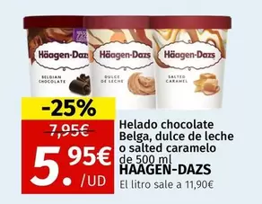 Häagen-Dazs - Helado Chocolate Belga, Dulce De Leche O Salted Caramelo