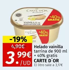 Carte d'Or - Helado Vainilla Tarrina