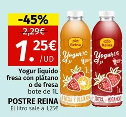 Postres Reina - Yogur Liquido Fresa Con Platano O De Fresa