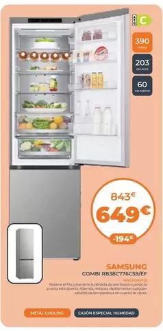 Samsung - Combi RB38C776CS9/EF 