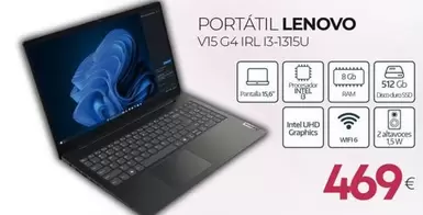 Lenovo - Portatil V15 G4 IRL I3-1315U