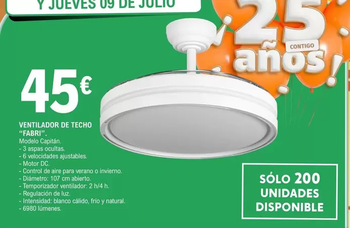 Fabri - Ventilador De Techo