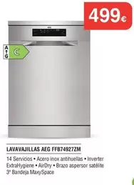 AEG - Lavavajillas Fb874927zm