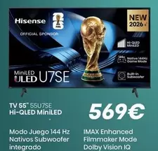 Hisense - Tv 55 55u7se Hi-qled Miniled