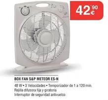 box fan - Box Fan S&P Meteor Es-n