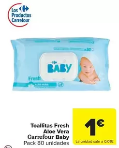 Carrefour baby bio - Toallitas Fresh Aloe Vera