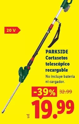 Parkside - Cortasetos Telescopico Recargable