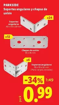 Parkside - Soportes Angulare Y Chapas De Unlón