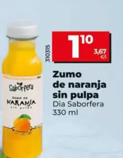 Dia Saborfera - Zumo De Naranja Sin Pulpa