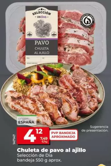 Seleccion De Dia - Chuleta De Pavo Al Ajillo