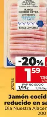 Dia Nuestra Alacena - Jamón Cocido Reducido En Sal