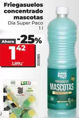 Dia Super Paco - Friegasuelos Concentrado Mascotas
