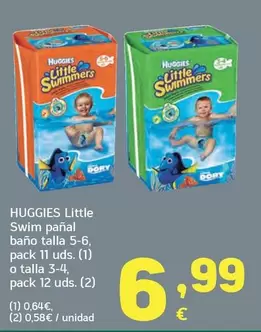 Huggies - Little Swim Panal Baño Talla 5-6 O Talla 3-4