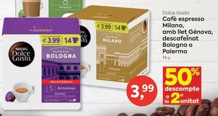 Dolce Gusto - Cafe Espresso Milano, Amb Llet Génova, Descafeinat Bologna O Palermo