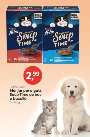 Purina - Menjar Per A Gats Soup Time De Bou O Bacalla