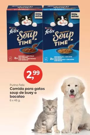 Purina - Felix Comida Para Gatos Soup De Buey O Bacalao