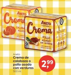 Aneto - Crema De Calabaza O Pollo Asado Con Verduras