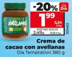 Dia Temptation - Crema De Cacao Con Avellanas