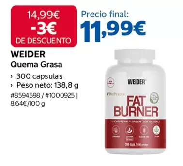Weider - Quema Grasa