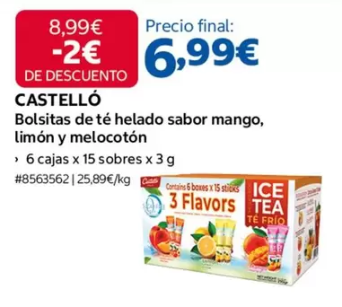 mango - Bolsitas De Te Helado Sabor Mango