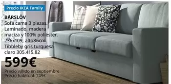 Ikea - Sofá Cama 3 Plazas