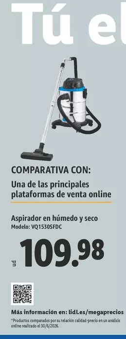 Aspirador En Húmedo Y Seco Modelo: VQ1530SFDC