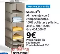 Ikea - Almacenaje Con 6 Compatimentos. 100% Poliéster Y Plástico.