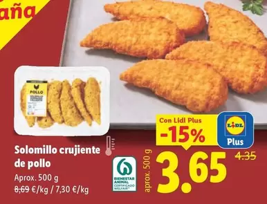 Solomillo Crujiente De Pollo