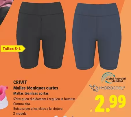Crivit - Mallas Técnicas Cortas 