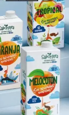 Dia Saborfera - Bebida Sin Azúcar De Naranja/De Melocoton/Tropical