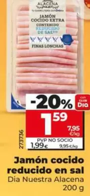 Dia Nuestra Alacena - Jamón Cocido Reducido En Sal