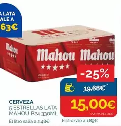 Mahou - Cerveza 5 Estrellas Lata