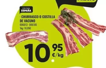 Churrasco O Costilla De Vacuno