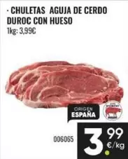 duroc - Chuletas Aguja De Cerdo Duroc Con Hueso