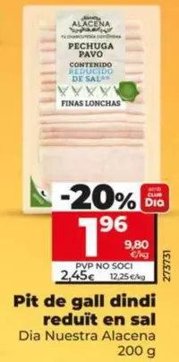 Dia Nuestra Alacena - Pechuga De Pavo Reducido En Sal