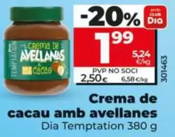Dia Temptation - Crema De Cacao Con Avellanas