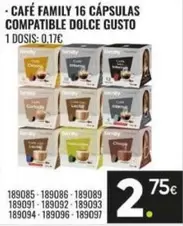 Family - Cafe 16 Capsulas Compatible Dolce Gusto