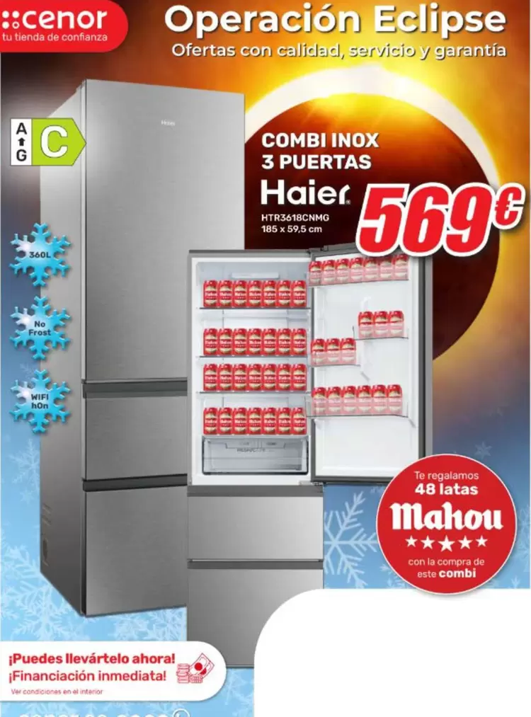 Haier - Combi Inox 3 Puertas