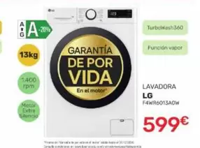 LG - Lavadora F4WR6013A0W