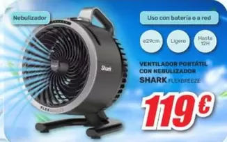 Shark - Ventilador Portátil Con Nebulizador