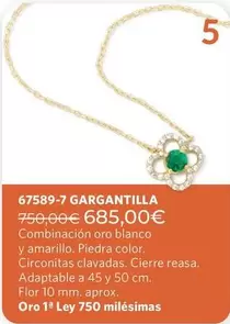 Oro - 67589-7 Gargantilla