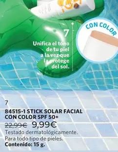 84515-1 Stick Solar Facial Con Color Spf 50+