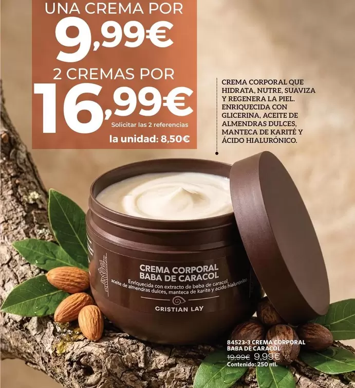 Cristian Lay - Crema Corporal Baba De Caracol
