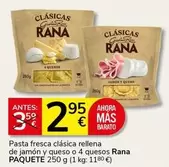 Rana - Pasta Fresca Clásica Rellena De Jamón Y Queso O 4 Quesos
